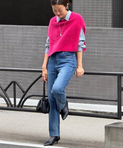 ファーニットポンチョ（ニット/セーター）｜BEARDSLEY（ビアズリー）の