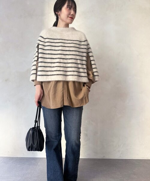 ファーニットポンチョ（ニット/セーター）｜BEARDSLEY（ビアズリー）の