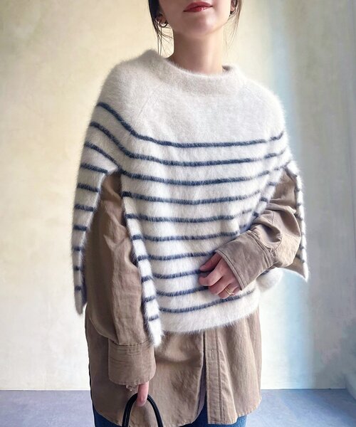 ファーニットポンチョ（ニット/セーター）｜BEARDSLEY（ビアズリー）の