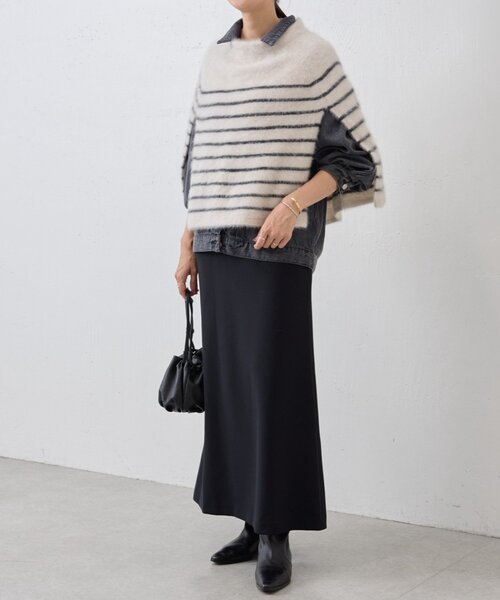 ファーニットポンチョ（ニット/セーター）｜BEARDSLEY（ビアズリー）の