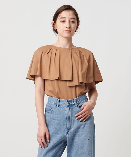 ケープフリルカバー2WAY Tシャツ ケープフリルカバー2WAY Tシャツ（Tシャツ/カットソー）｜UNITED