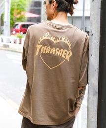 HEART FLAME PIGMENT S/S T-SHIRTS/スラッシャーハートフレームロゴピグメント半袖T-シャツ