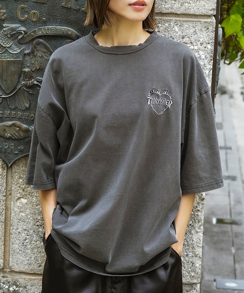 THRASHER(スラッシャー)の「HEART FLAME PIGMENT S/S T-SHIRTS/スラッシャーハートフレームロゴピグメント半袖T-シャツ(Tシャツ/カットソー・メンズ・ブラウン/グレー/チャコールグレー・MEDIUM/LARGE/X-LARGE)」の19枚目の写真