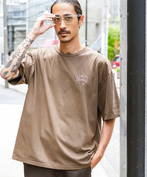 THRASHER(スラッシャー)の「HEART FLAME PIGMENT S/S T-SHIRTS/スラッシャーハートフレームロゴピグメント半袖T-シャツ(Tシャツ/カットソー・メンズ・ブラウン/グレー/チャコールグレー・MEDIUM/LARGE/X-LARGE)」の11枚目の写真