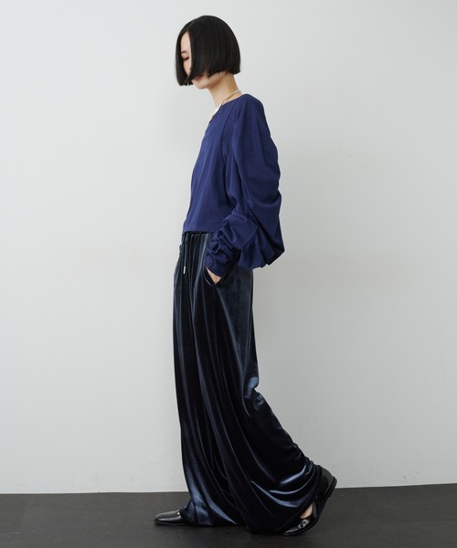 LA BELLE ETUDE（ラベルエチュード）の「ベロアワイドパンツ（その他パンツ・レディース・グレー/ブラック/ブラウン・1/0）」の12枚目の写真