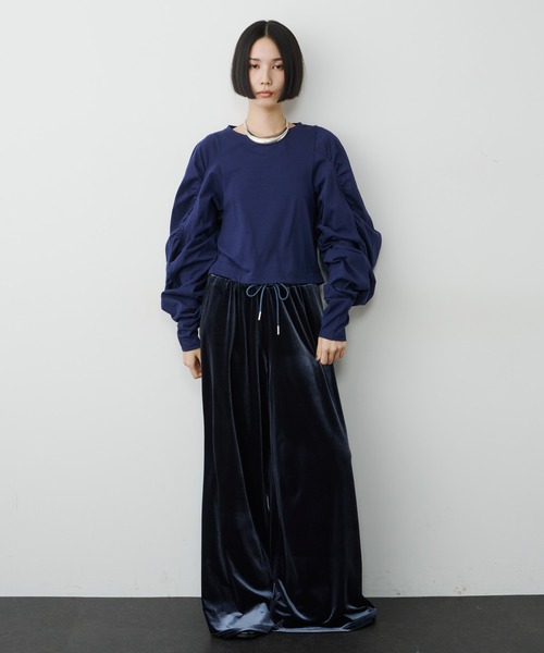 LA BELLE ETUDE（ラベルエチュード）の「ベロアワイドパンツ（その他パンツ・レディース・グレー/ブラック/ブラウン・1/0）」の14枚目の写真