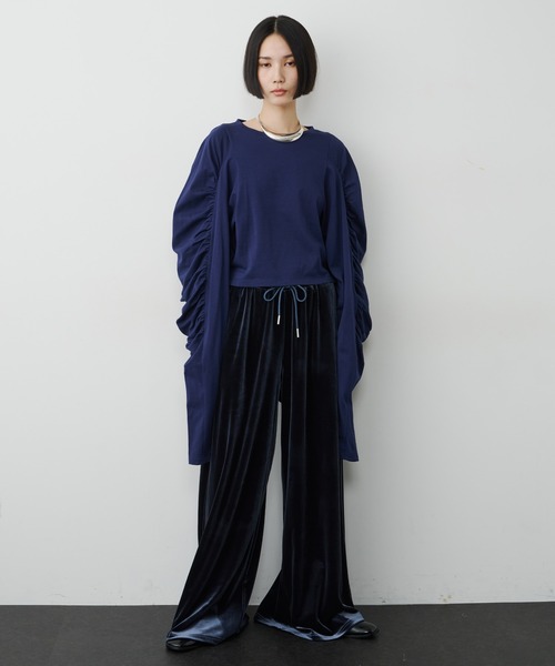 LA BELLE ETUDE（ラベルエチュード）の「ベロアワイドパンツ（その他パンツ・レディース・グレー/ブラック/ブラウン・1/0）」の13枚目の写真