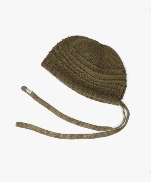 OVERRIDE（オーバーライド）の「OVERRIDE  KNIT HOOD BEANIE SGP / オーバーライド（ニットキャップ/ビーニー・レディース・オリーブ/ブラック/パープル・57~59cm）」の7枚目の写真