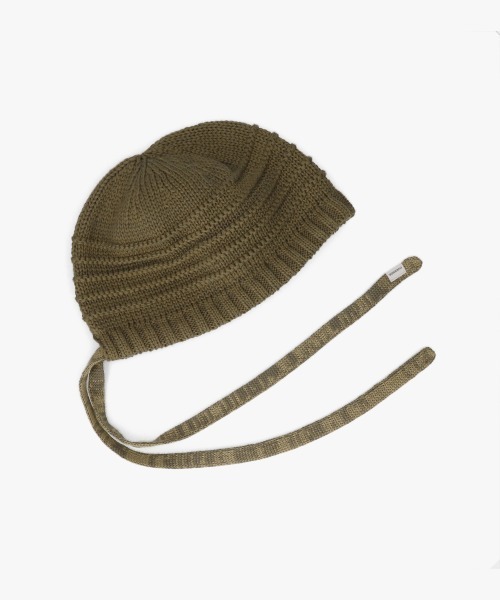 OVERRIDE（オーバーライド）の「OVERRIDE  KNIT HOOD BEANIE SGP / オーバーライド（ニットキャップ/ビーニー・レディース・オリーブ/ブラック/パープル・57~59cm）」の8枚目の写真