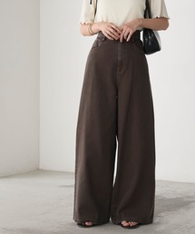 forksy. | 【forksy.】パウダー加工コットンツイルワイドパンツ(その他パンツ)