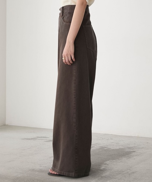forksy.】パウダー加工コットンツイルワイドパンツ forksy.│MONO-MART