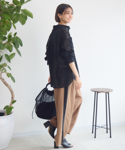 KATHARINE ROSS（キャサリンロス）の「【KATHARINE ROSS】レースシャツ（シャツ/ブラウス・レディース・ブラック/ホワイト・MEDIUM）」の7枚目の写真