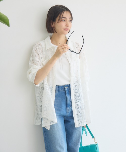 KATHARINE ROSS（キャサリンロス）の「【KATHARINE ROSS】レースシャツ（シャツ/ブラウス・レディース・ブラック/ホワイト・MEDIUM）」の18枚目の写真