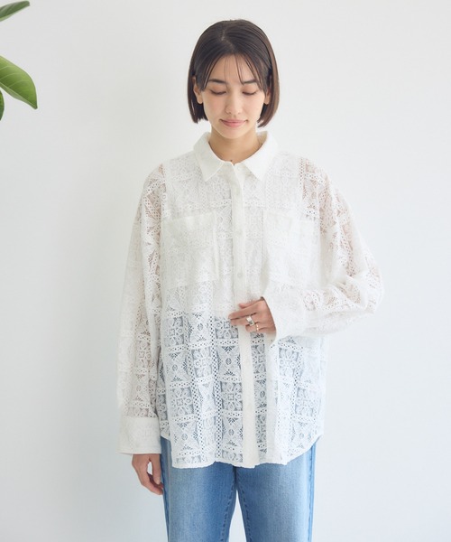 KATHARINE ROSS（キャサリンロス）の「【KATHARINE ROSS】レースシャツ（シャツ/ブラウス・レディース・ブラック/ホワイト・MEDIUM）」の19枚目の写真