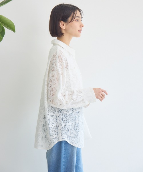 KATHARINE ROSS（キャサリンロス）の「【KATHARINE ROSS】レースシャツ（シャツ/ブラウス・レディース・ブラック/ホワイト・MEDIUM）」の21枚目の写真