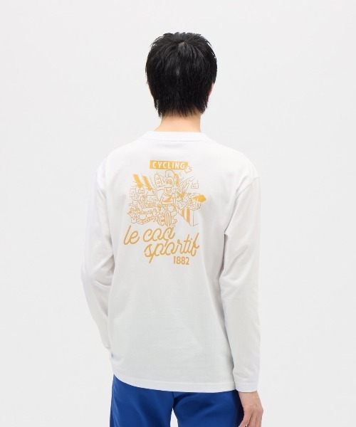 le coq sportif（ルコックスポルティフ）の「【ルコックスポルティフ】吸汗グラフィックロンT（Tシャツ/カットソー・メンズ・ネイビー/ホワイト/エメラルド・M/L/XL/XXL/S）」の4枚目の写真