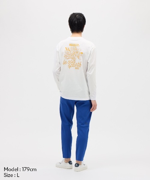 le coq sportif（ルコックスポルティフ）の「【ルコックスポルティフ】吸汗グラフィックロンT（Tシャツ/カットソー・メンズ・ネイビー/ホワイト/エメラルド・M/L/XL/XXL/S）」の6枚目の写真