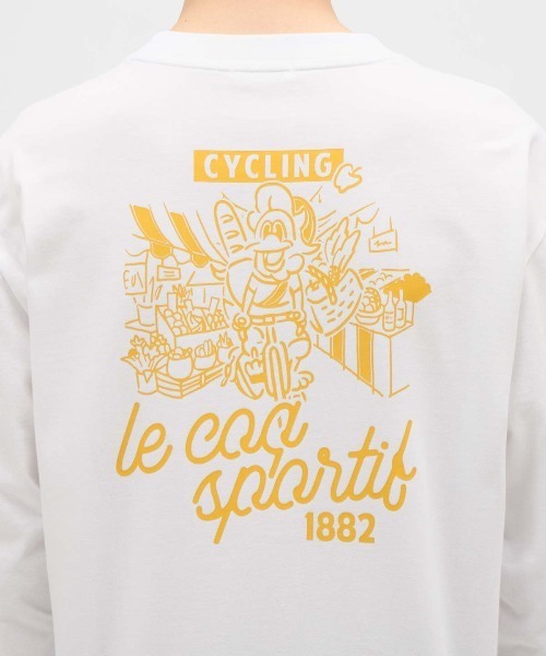 le coq sportif（ルコックスポルティフ）の「【ルコックスポルティフ】吸汗グラフィックロンT（Tシャツ/カットソー・メンズ・ネイビー/ホワイト/エメラルド・M/L/XL/XXL/S）」の9枚目の写真