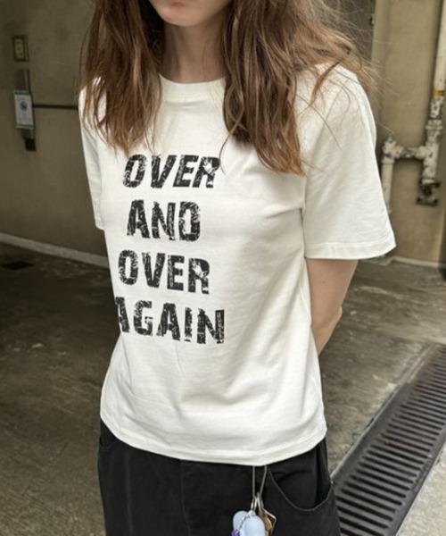 Ritzy(リッツィー)の「ロゴプリントT(Tシャツ/カットソー・レディース・グレー/ホワイト・M/L/XL)」の1枚目の写真