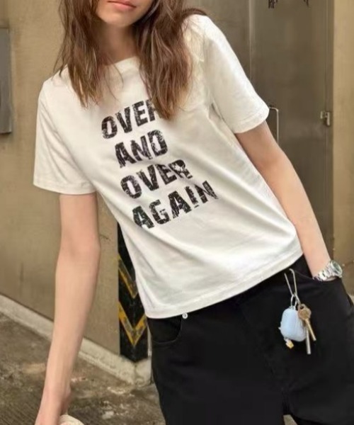 Ritzy(リッツィー)の「ロゴプリントT(Tシャツ/カットソー・レディース・グレー/ホワイト・M/L/XL)」の11枚目の写真
