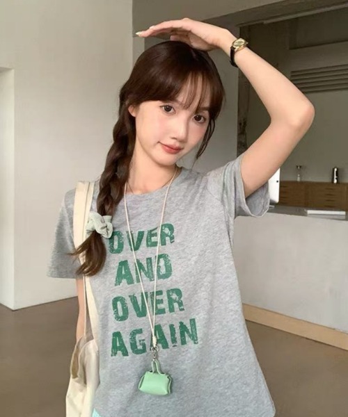 Ritzy(リッツィー)の「ロゴプリントT(Tシャツ/カットソー・レディース・グレー/ホワイト・M/L/XL)」の7枚目の写真