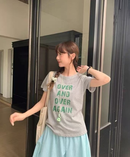 Ritzy(リッツィー)の「ロゴプリントT(Tシャツ/カットソー・レディース・グレー/ホワイト・M/L/XL)」の5枚目の写真
