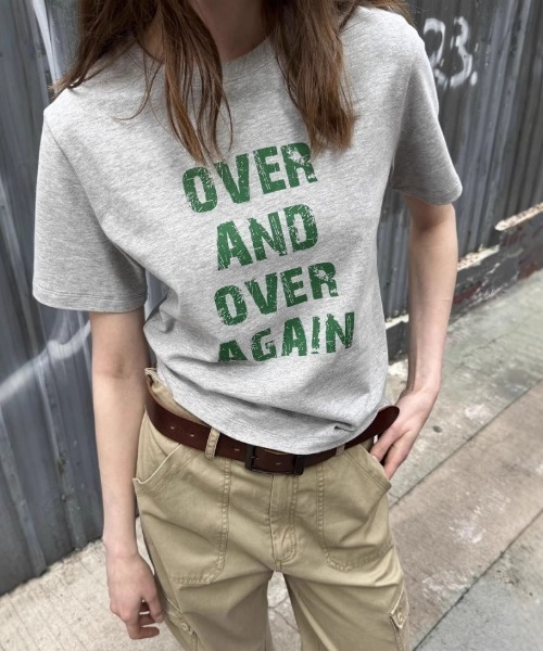 Ritzy(リッツィー)の「ロゴプリントT(Tシャツ/カットソー・レディース・グレー/ホワイト・M/L/XL)」の4枚目の写真