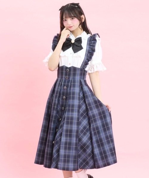 Secret Honey(シークレットハニー)の「マチ付きスカート(スカート・レディース・ブラックミックス/ライトブラック/ワインレッド/チェック/ネイビー・MEDIUM)」の1枚目の写真