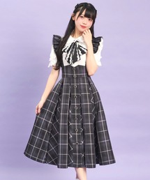【未使用】タグ付き　シークレットハニー　プリーツスカート　チェック柄　リボン　2 未使用】タグ付き シークレットハニー プリーツスカート