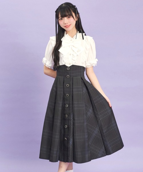 Secret Honey（シークレットハニー）の「マチ付きスカート（スカート・レディース・ブラックミックス/ライトブラック/ワインレッド/チェック・MEDIUM）」の10枚目の写真