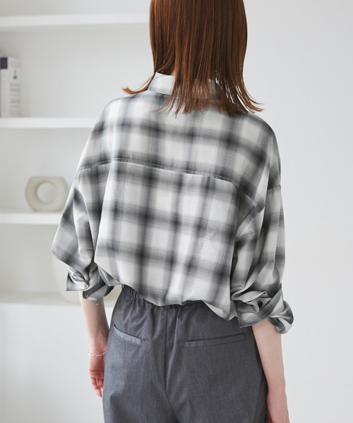 セール】オンブレチェックシャツ/UVケア（シャツ/ブラウス）｜ROPE