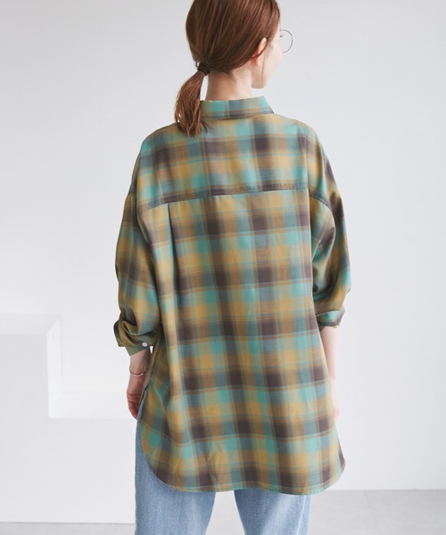 ROPE' PICNIC(ロペピクニック)の「オンブレチェックシャツ/UVケア(シャツ/ブラウス・レディース・サックスブルー/ブラック/イエロー/オフホワイト・38)」の15枚目の写真