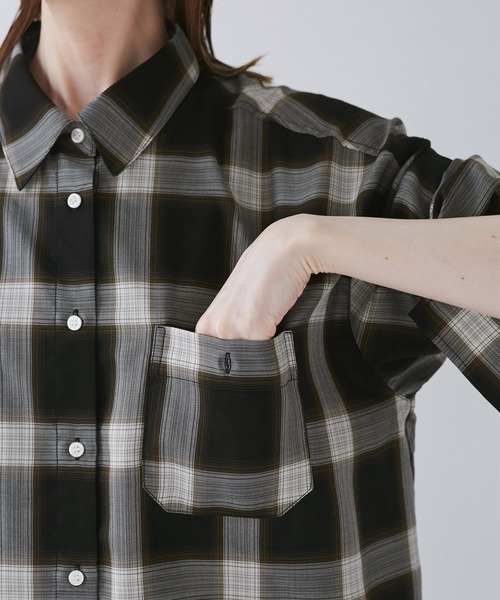 ROPE' PICNIC(ロペピクニック)の「オンブレチェックシャツ/UVケア(シャツ/ブラウス・レディース・サックスブルー/ブラック/イエロー/オフホワイト・38)」の20枚目の写真