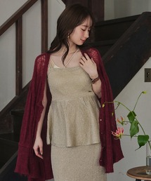 mideal マイディール ペプラムスパンコールニット mideal（マイディール）の「glitter peplum knit / グリッター