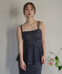mideal(}CfB[)spangle peplum bustier / XpR[yvrX`F(L~\[)