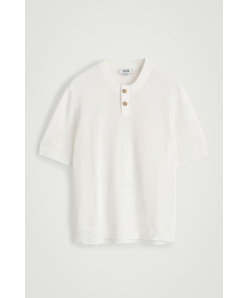 ニットコットンヘンリーTシャツ（Tシャツ/カットソー）｜COS