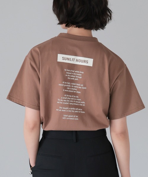 SOTT(ソット)の「GlowREST Logo T-shirt/GlowRESTロゴTシャツ(Tシャツ/カットソー・レディース・モカ/オフホワイト/ブラック・FREE)」の12枚目の写真
