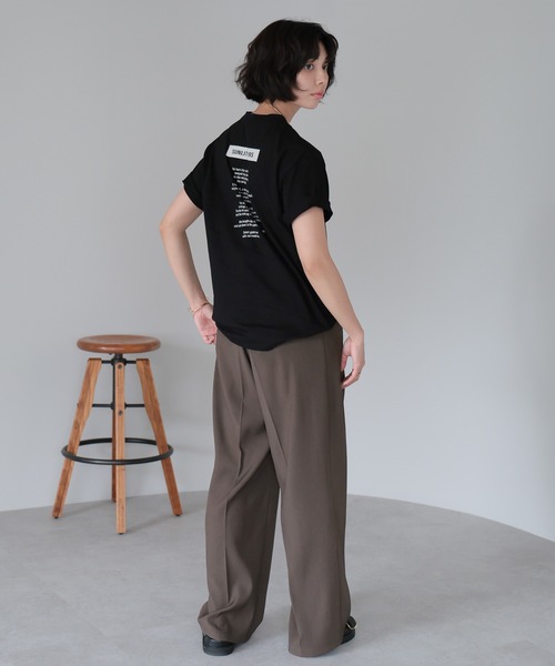 SOTT(ソット)の「GlowREST Logo T-shirt/GlowRESTロゴTシャツ(Tシャツ/カットソー・レディース・モカ/オフホワイト/ブラック・FREE)」の7枚目の写真