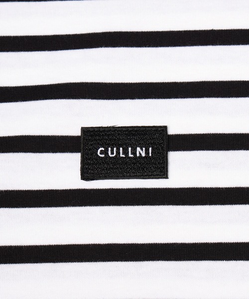 CULLNI（クルニ）の「The Basic Embroidery Patch Border Pullover（Tシャツ/カットソー・メンズ・ホワイト×ブラック・2/1/0）」の4枚目の写真