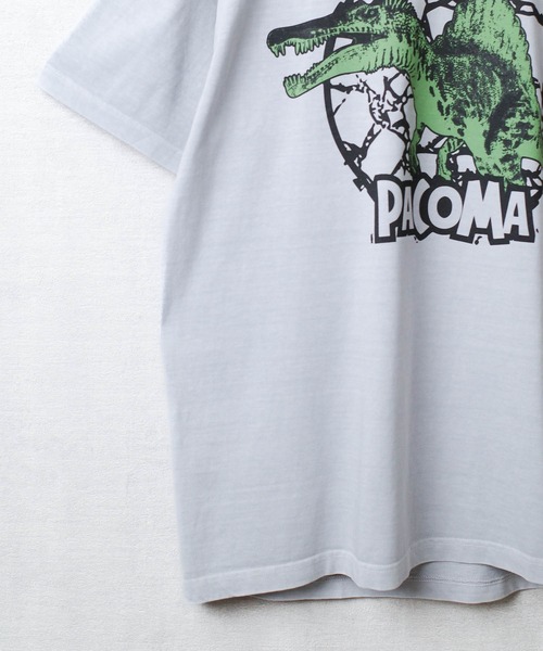 INNOCENT(イノセント)の「【PaCoMa/パコマ】Spino saurus TEE (ADULT) スピノサウルス Tシャツ 大人用(Tシャツ/カットソー・メンズ・オフホワイト/サックスブルー/ライトグレー/スミクロ・MEDIUM/LARGE/X-LARGE)」の7枚目の写真