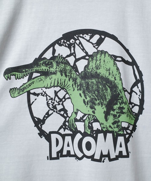 INNOCENT(イノセント)の「【PaCoMa/パコマ】Spino saurus TEE (ADULT) スピノサウルス Tシャツ 大人用(Tシャツ/カットソー・メンズ・オフホワイト/サックスブルー/ライトグレー/スミクロ・MEDIUM/LARGE/X-LARGE)」の9枚目の写真