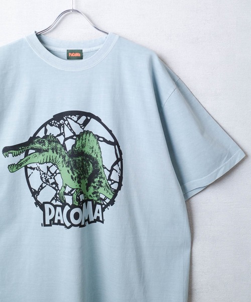 INNOCENT(イノセント)の「【PaCoMa/パコマ】Spino saurus TEE (ADULT) スピノサウルス Tシャツ 大人用(Tシャツ/カットソー・メンズ・オフホワイト/サックスブルー/ライトグレー/スミクロ・MEDIUM/LARGE/X-LARGE)」の21枚目の写真