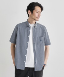 TAKEO KIKUCHI | 【COOL CITY WEAR】ストライプジャージ ボタンダウンシャツ /接触冷感(シャツ/ブラウス)