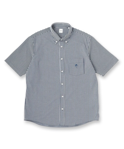 TAKEO KIKUCHI(タケオキクチ)の「【COOL CITY WEAR】ストライプジャージ ボタンダウンシャツ /接触冷感(シャツ/ブラウス・メンズ・ネイビー系2/ブラウン系その他/グレー系2・02/03/04)」の11枚目の写真