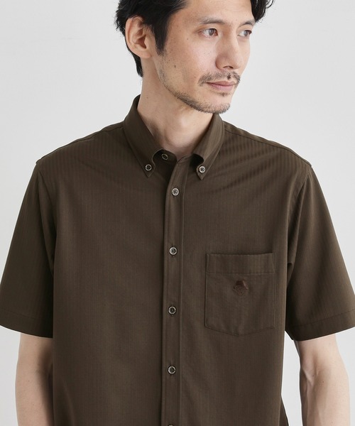 TAKEO KIKUCHI(タケオキクチ)の「【COOL CITY WEAR】ストライプジャージ ボタンダウンシャツ /接触冷感(シャツ/ブラウス・メンズ・ネイビー系2/ブラウン系その他/グレー系2・02/03/04)」の22枚目の写真