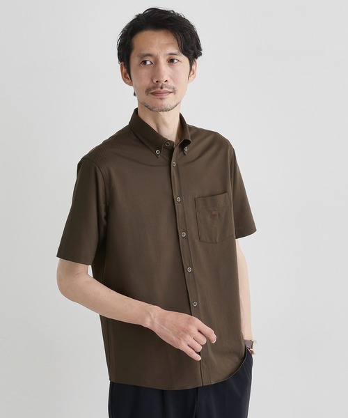 TAKEO KIKUCHI(タケオキクチ)の「【COOL CITY WEAR】ストライプジャージ ボタンダウンシャツ /接触冷感(シャツ/ブラウス・メンズ・ネイビー系2/ブラウン系その他/グレー系2・02/03/04)」の21枚目の写真