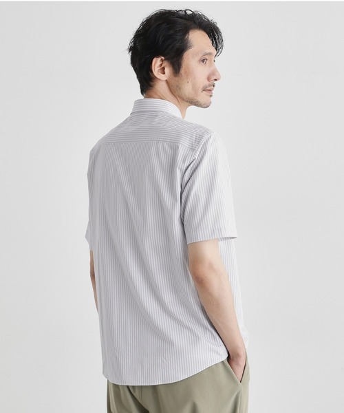 TAKEO KIKUCHI(タケオキクチ)の「【COOL CITY WEAR】ストライプジャージ ボタンダウンシャツ /接触冷感(シャツ/ブラウス・メンズ・ネイビー系2/ブラウン系その他/グレー系2・02/03/04)」の17枚目の写真