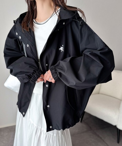 classicalelf（クラシカルエルフ）の「大人の抜け感。ボリュームスリーブ ショート丈 マウンテンパーカー（マウンテンパーカー・レディース・アイボリー/グレイッシュベージュ/ブラック/ネイビー・MEDIUM/LARGE/X-LARGE/SMALL）」の20枚目の写真