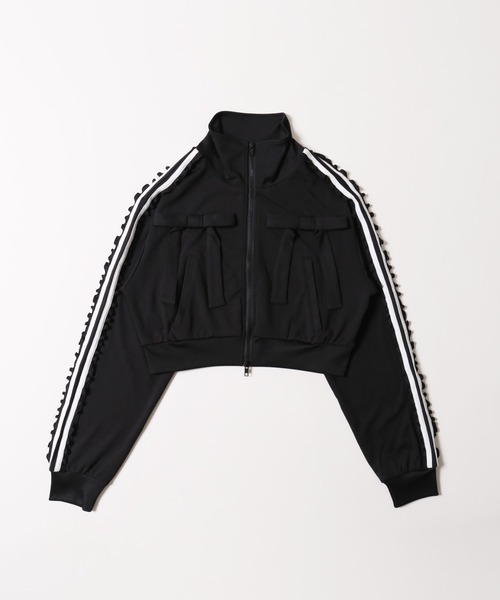 リボンジップアップジャージ トラックジャケット 黒L セットアップ可能◎】リボントラックジャケット（ジャージ）｜PHILLY
