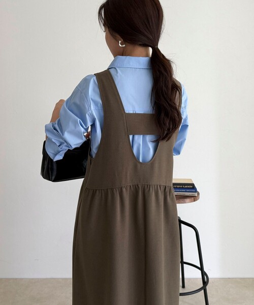 fredy emue(フレディエミュ)の「ウール調ジャンスカ(ワンピース・レディース・ブラウン/ブラック・36/38)」の15枚目の写真